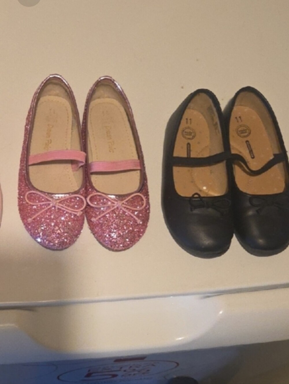 Pink and Black Kids Flats